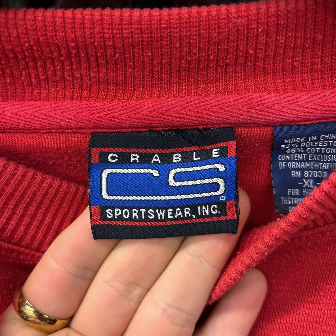 90s MLB 텍사스 레인저스 디비전 챔피언 클럽크루 스웻셔츠 N785 상품이미지8