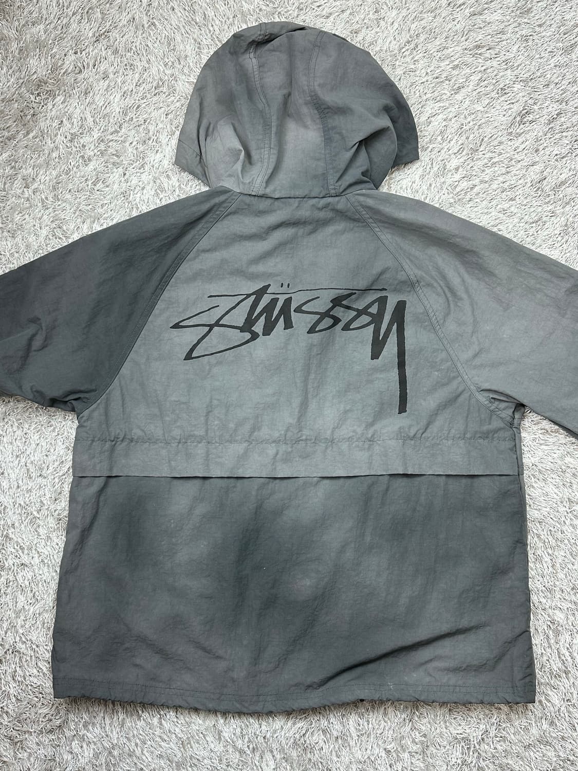 [S] 정품 스투시 웨이브 다이 비치 쉘 자켓 그레이 상품이미지3