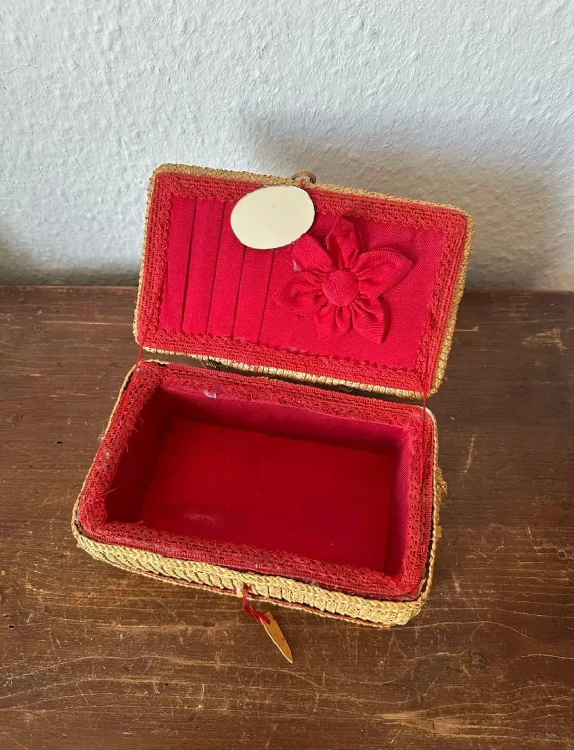 프랑스)빈티지 라탄 보석함 상품이미지5