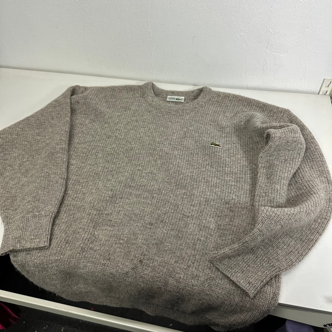100 라코스테 그레이 울 니트 상품이미지4