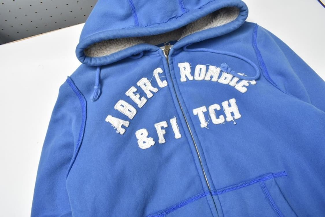 아베크롬비 양털 후드 집업 자켓 울프조 M 상품이미지4