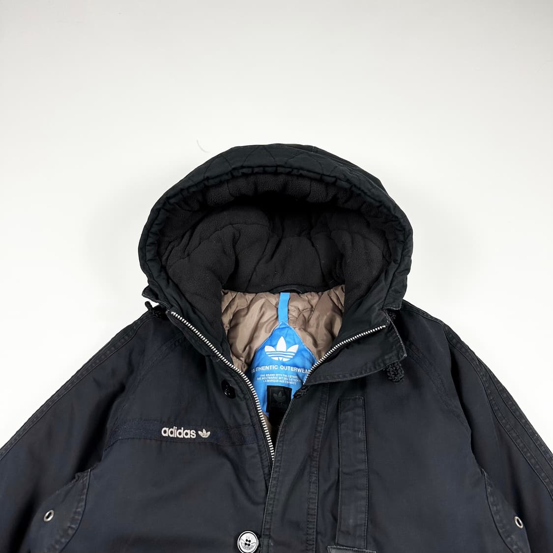 아디다스 구형 누빔 후디 숏점퍼 M 상품이미지2