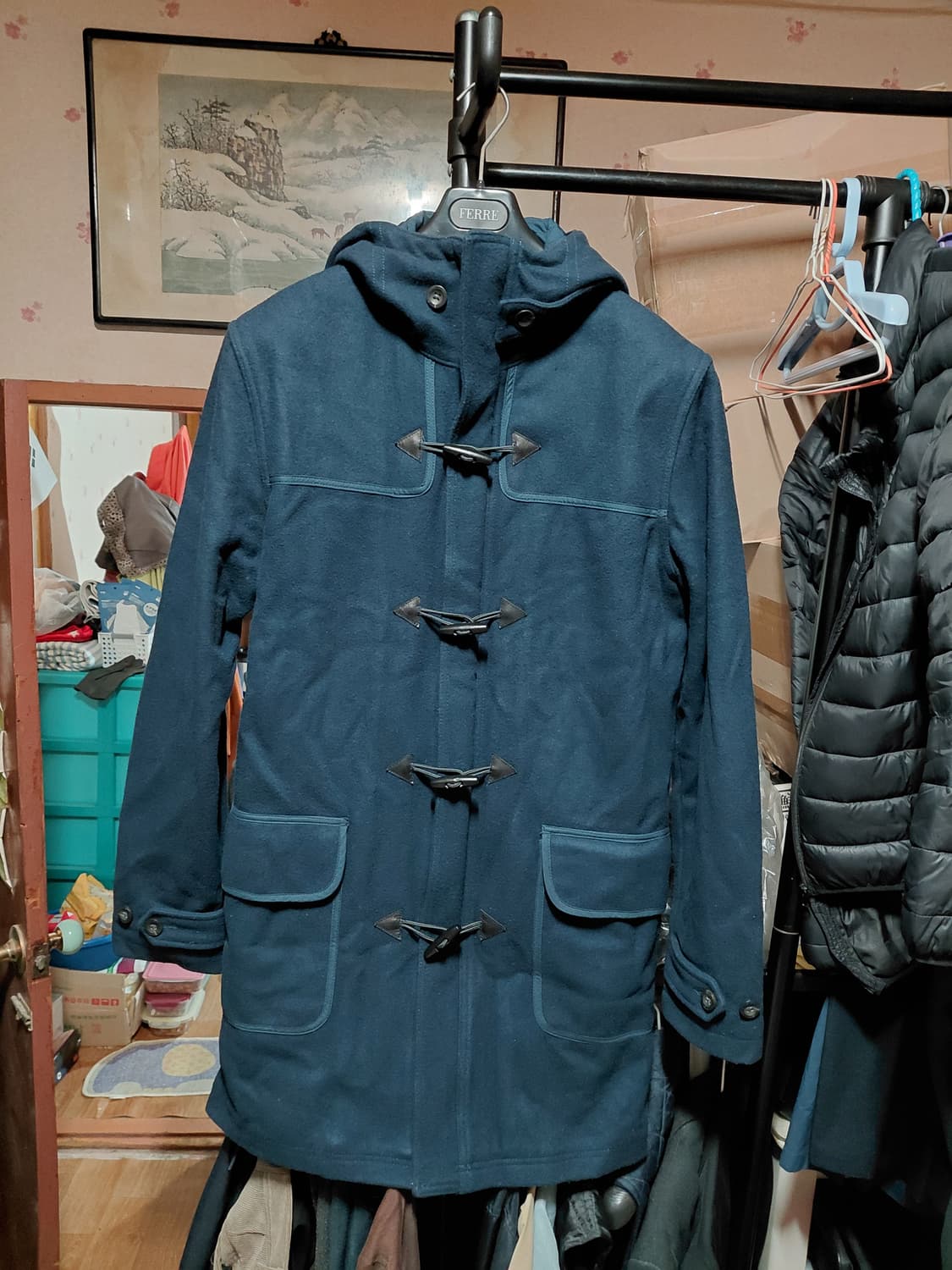 [리바이스]퀄팅 안감 후드 더플코트 L(105)사이즈 상품이미지1