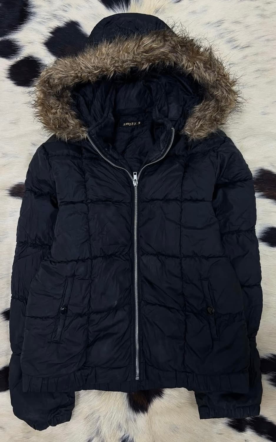 SWEET.B 퍼후드 패딩 상품이미지1