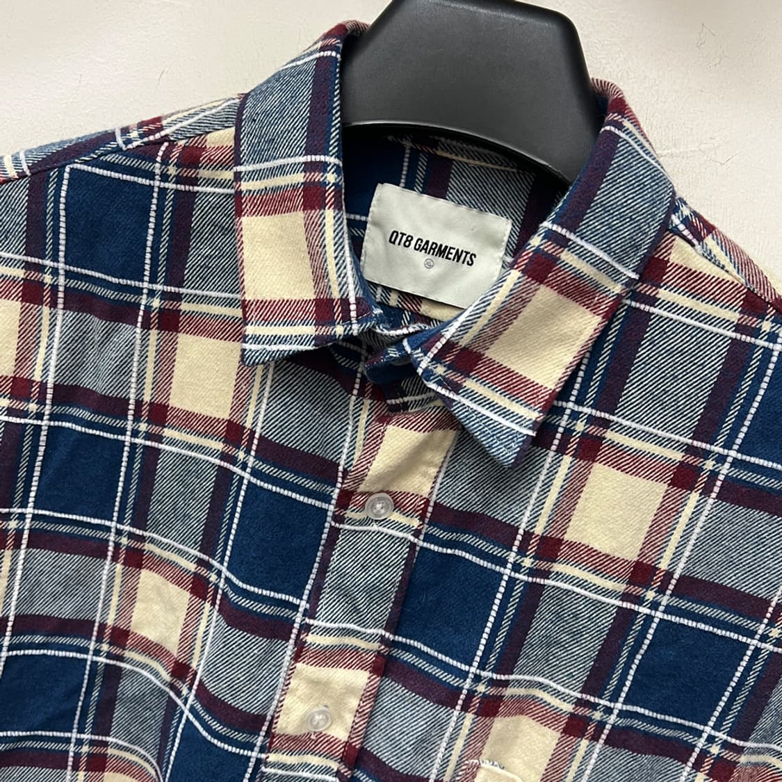 큐티에잇 가먼츠 체크 플란넬 셔츠 남방 XL 상품이미지3