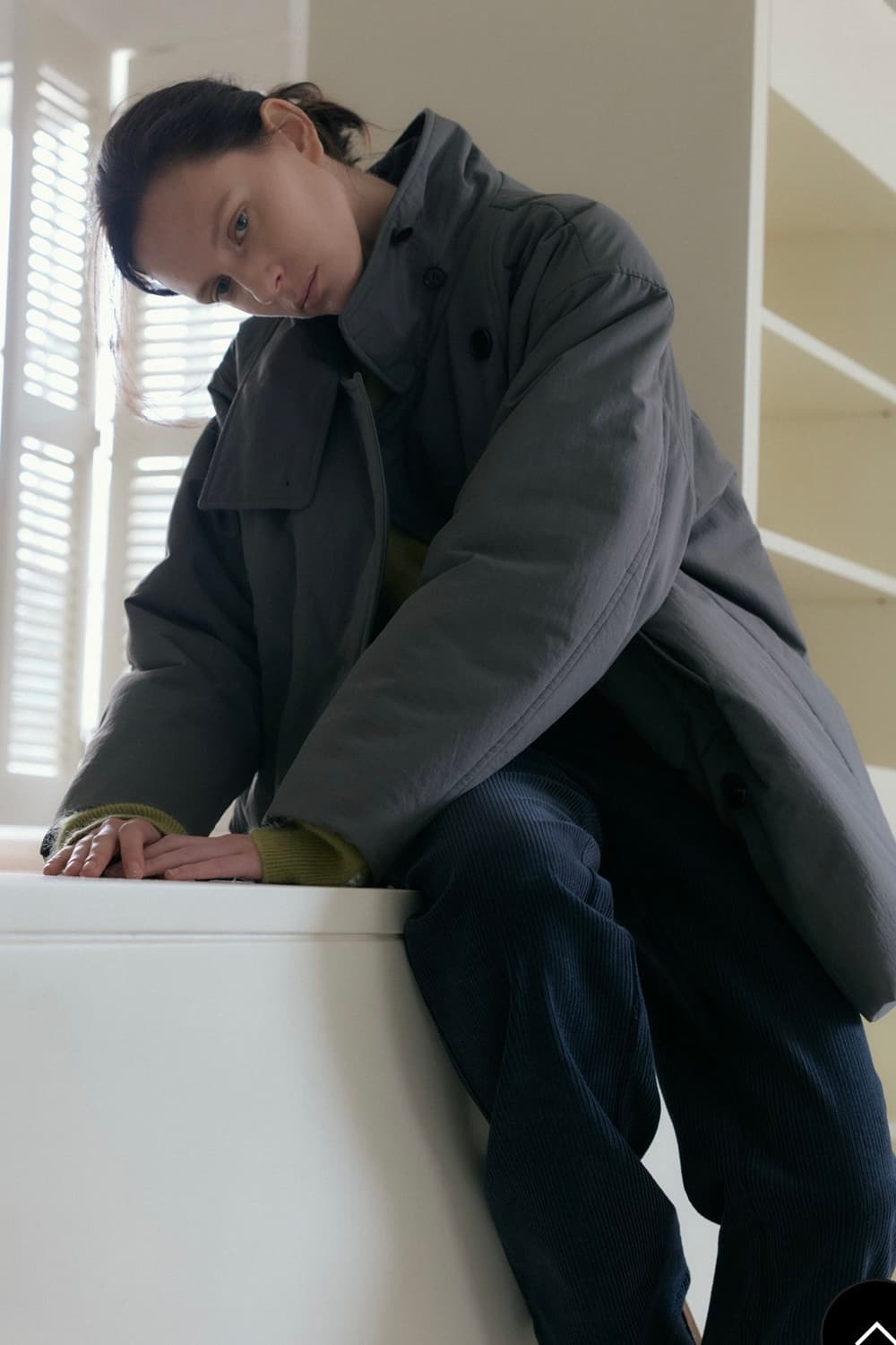 언더스탠딩 하이넥 패딩 자켓 (카키) 상품이미지3