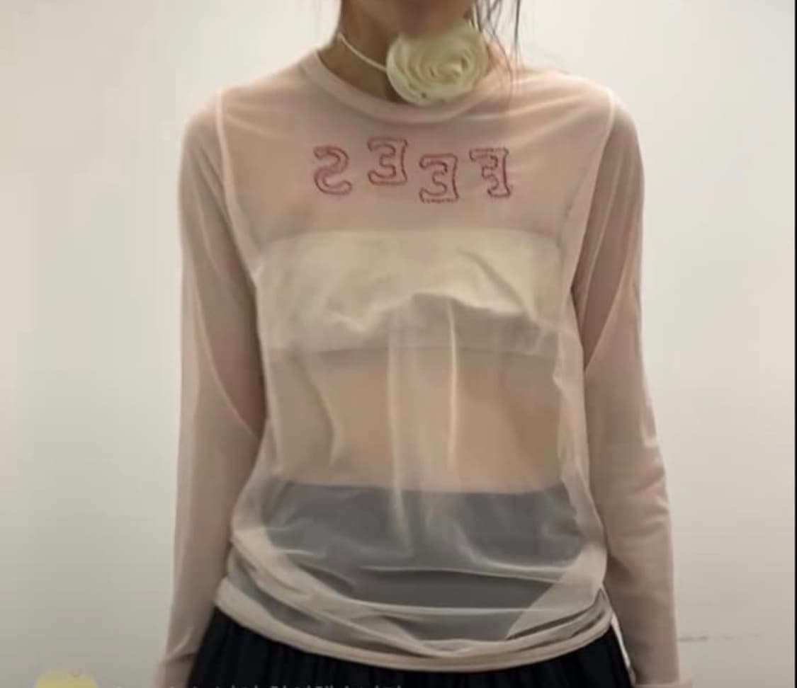 샵페어리 FEES 티셔츠 시스루 롱슬리브 상품이미지1