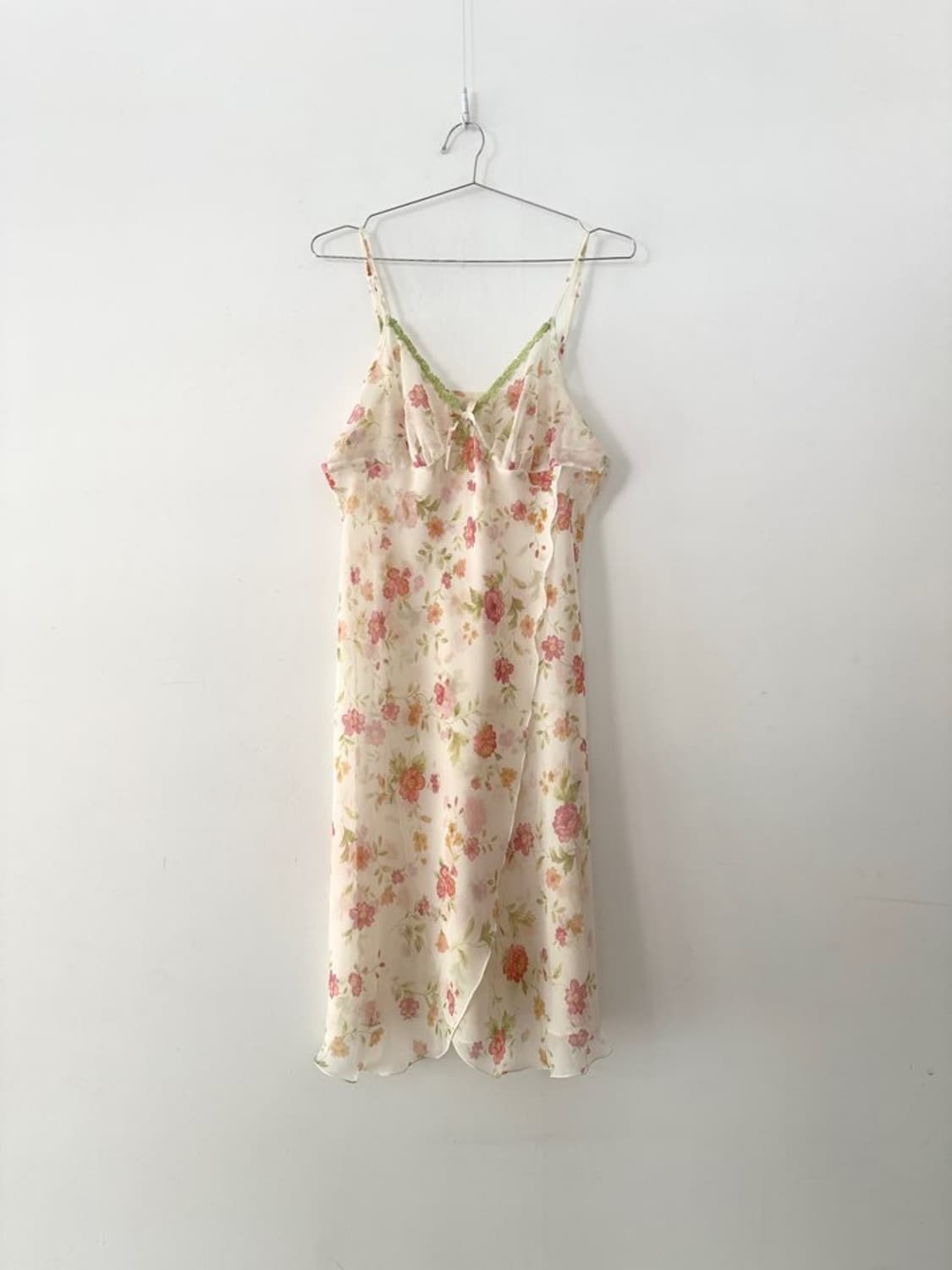 Flower layer ops & top / beige & lime 상품이미지1