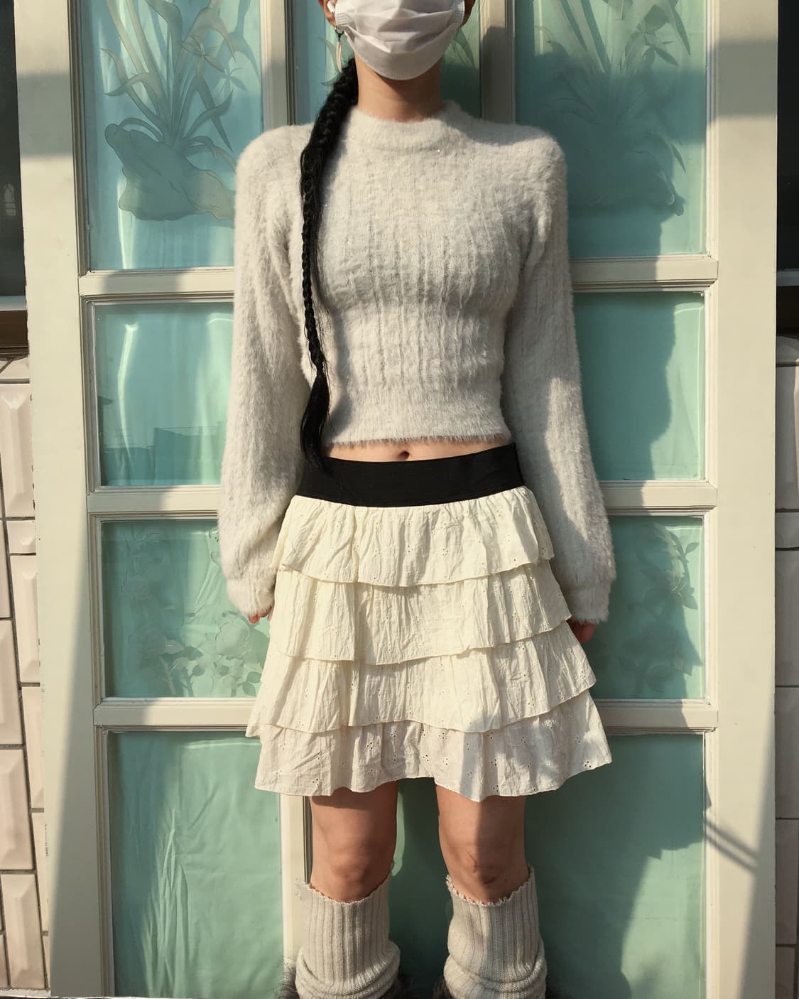 Punching layer mini skirt 상품이미지3