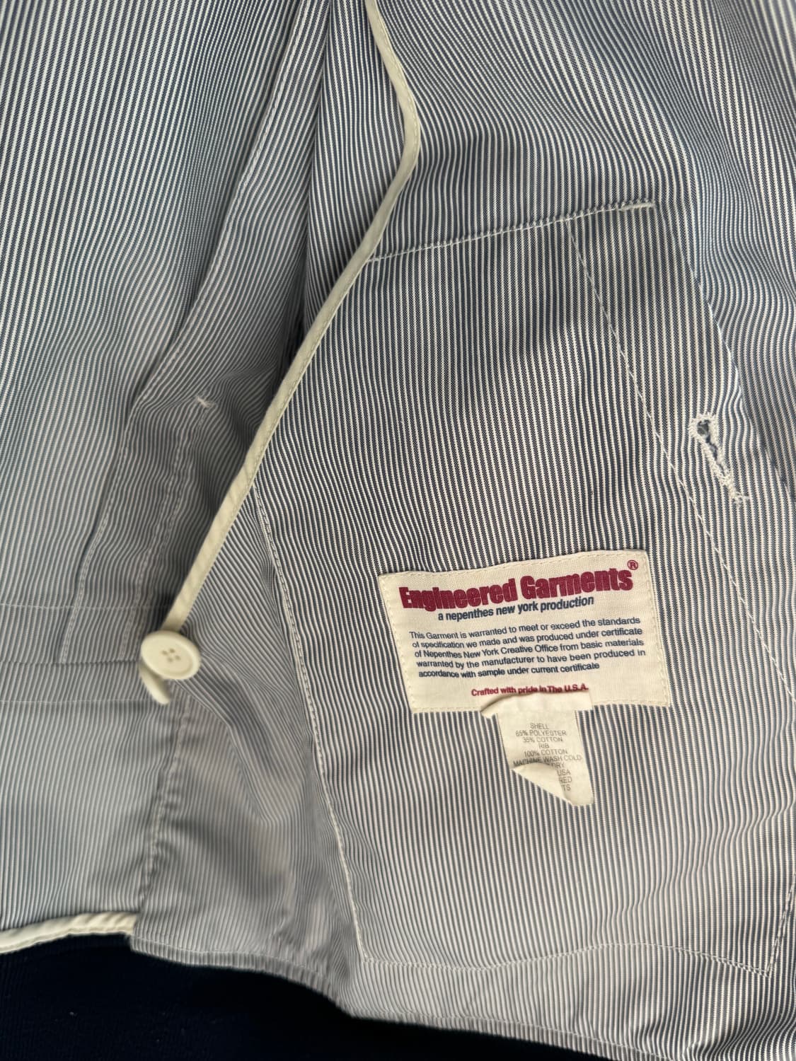 엔지니어드 가먼츠 시어서커 a-1 자켓 상품이미지4