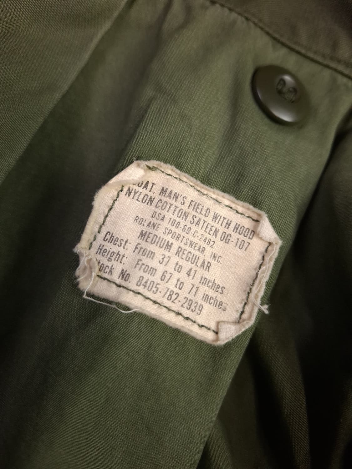 오리지날 미군 2세대 M-65 필드야상 상품이미지2