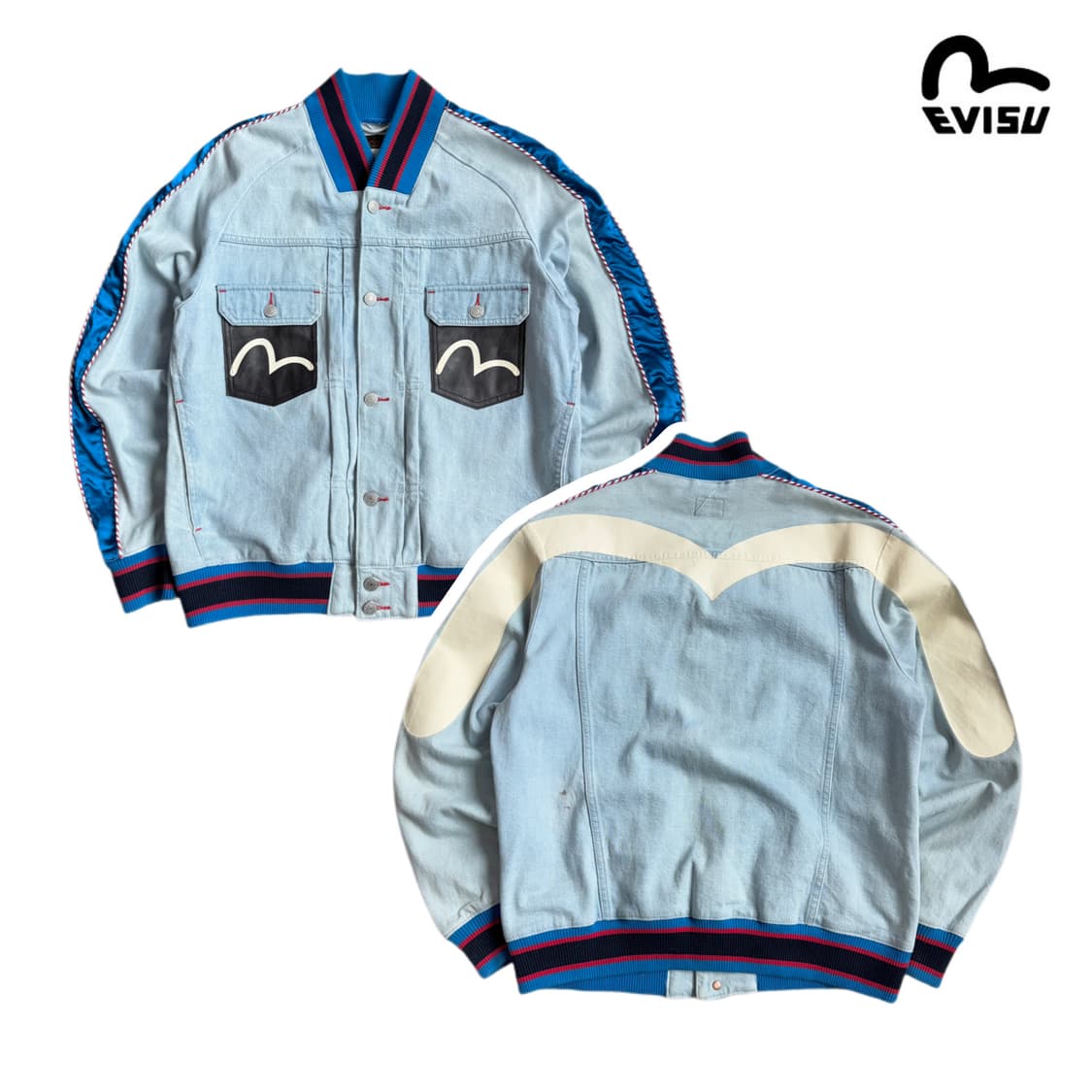에비수 제팬 빅로고 빅힐즈 스카쟌 데님자켓 상품이미지1