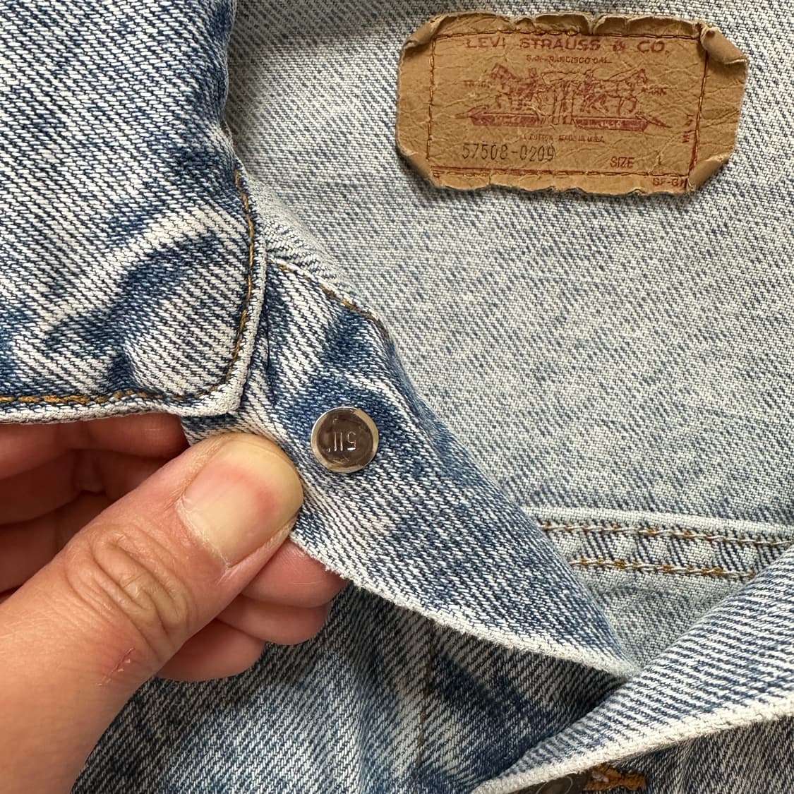 80s USA 리바이스 데님 트러커 자켓 L 상품이미지7