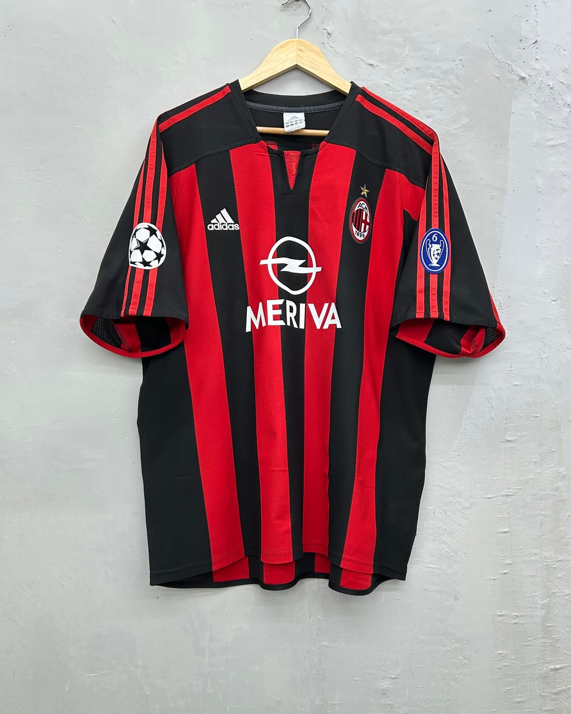아디다스 03-04 AC밀란 홈 챔스킷 No.3 파울로 말디니 상품이미지5