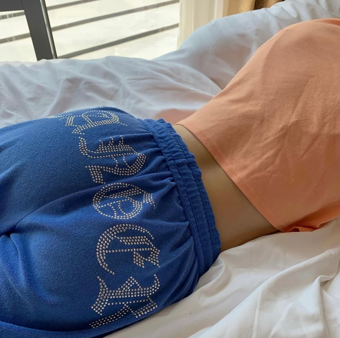 탠저 타월조거팬츠 블루 상품이미지2