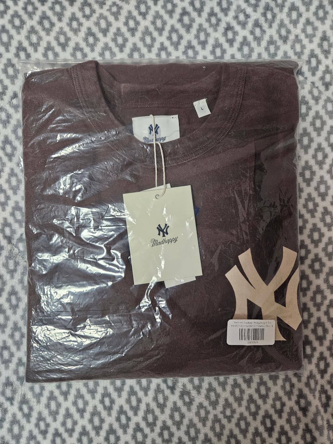 [할인×]Madhappy 매드해피 뉴욕 양키즈 반팔 티셔츠 브라운 상품이미지3