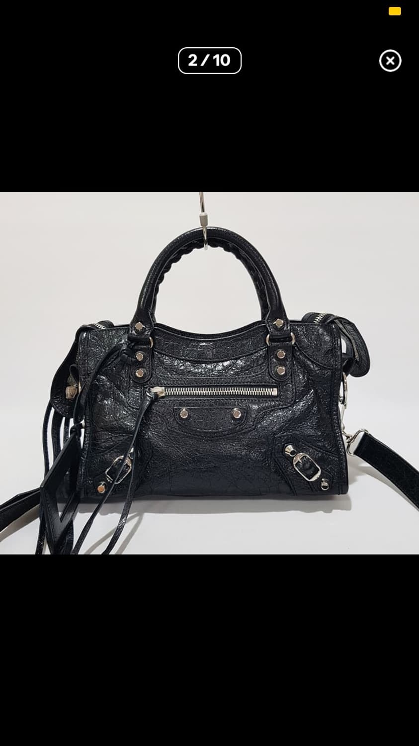 발렌시아가 모터백 미니 은장 블랙 상품이미지1