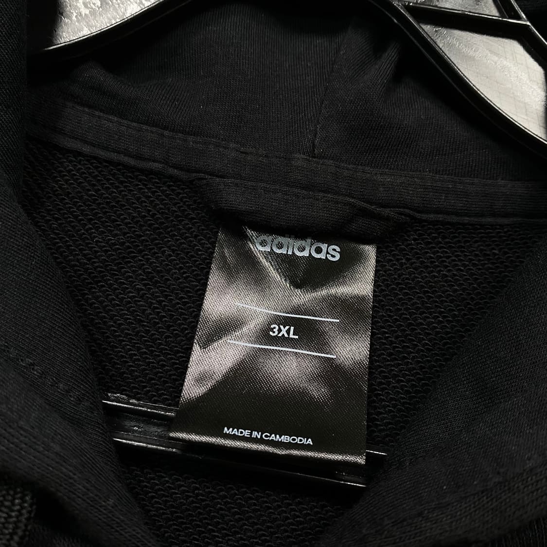 아디다스 스펠아웃 로고 블랙 후드집업 상품이미지4