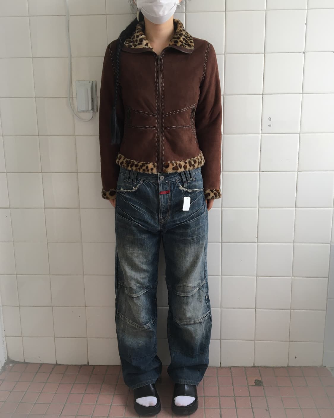 Max&co leopard pattern fake fur layered  상품이미지6