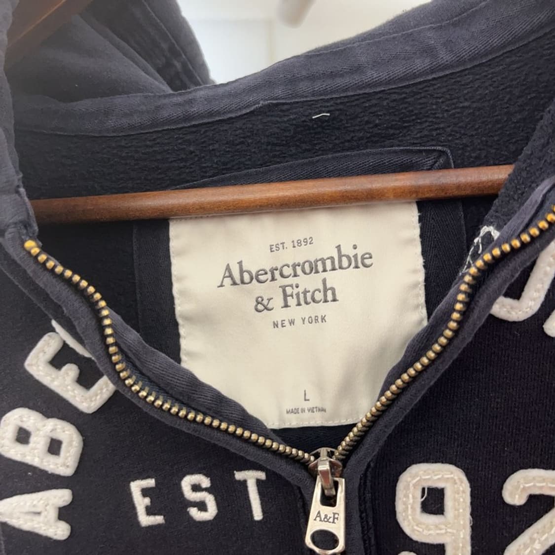아베크롬비 로고 슬림핏 후드집업 L C06411 상품이미지5