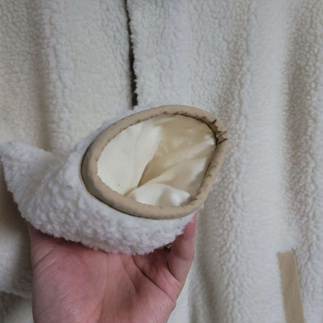 (M) PLAC 플랙 아이보리 뽀글이 양털 자켓 점퍼 상품이미지6