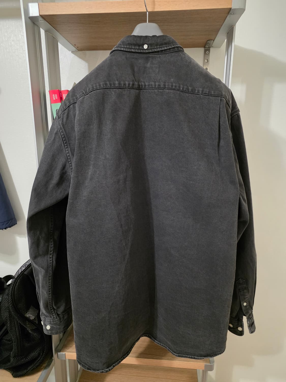 슈프림 스몰 박스 데님 셔츠 블랙 상품이미지5