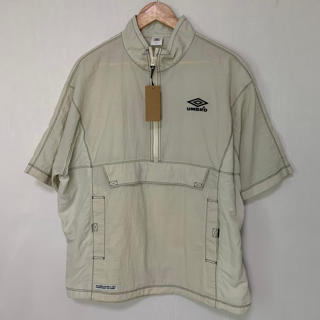 엄브로 반팔 아노락 바람막이 셔츠 라이트 그레이 남성 100 오버사이즈 상품이미지2