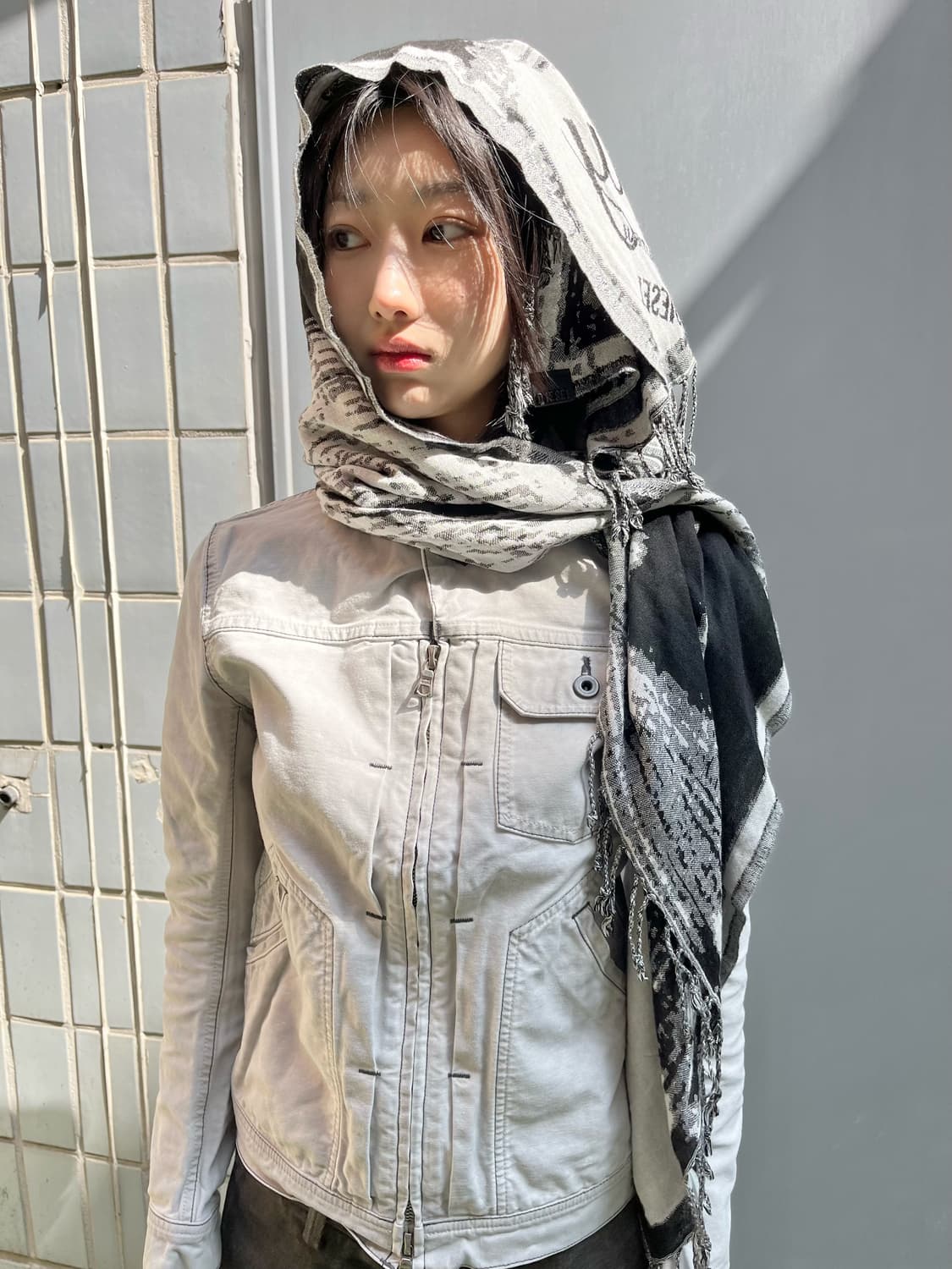 디젤 코튼 스톨 스카프 상품이미지1