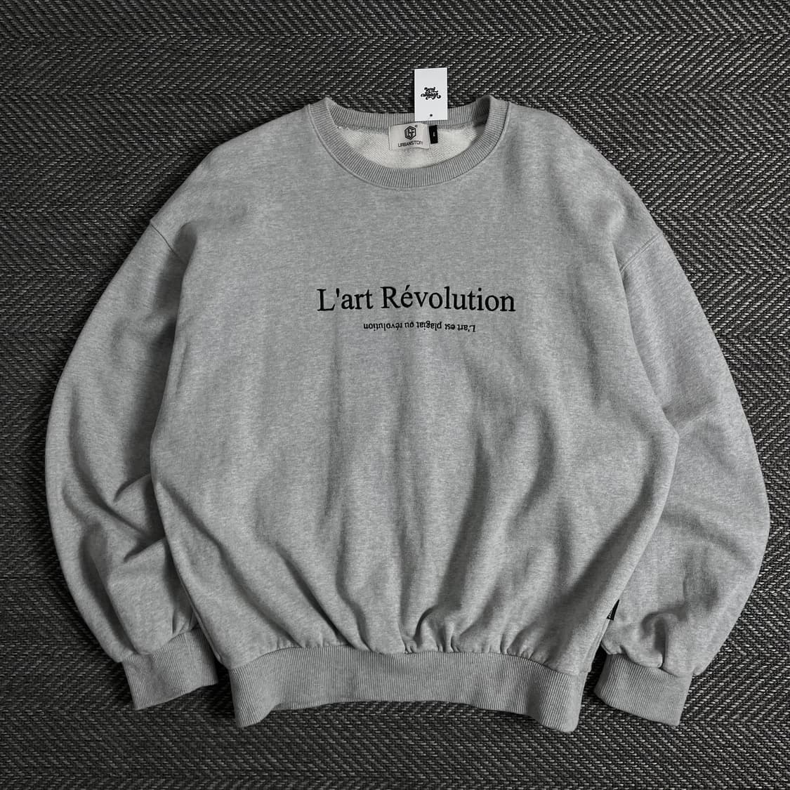 어반스터프 빅로고 그레이 박시핏 맨투맨o 3396 상품이미지1