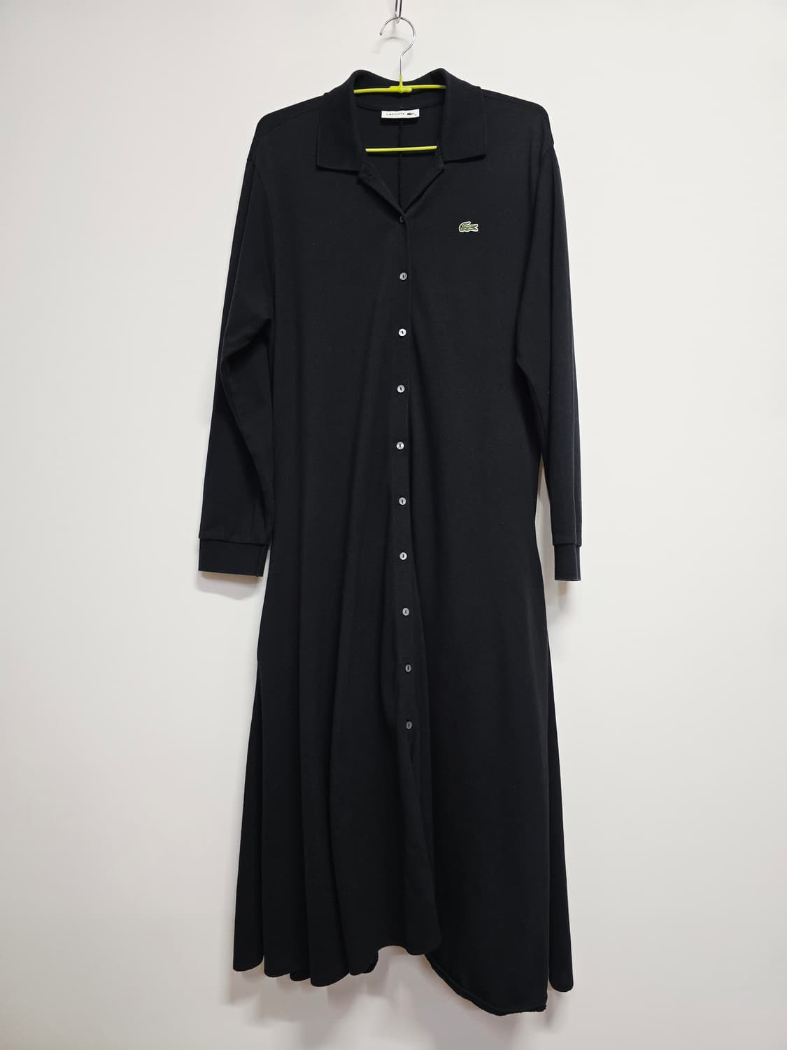 라코스테 블랙 롱 셔츠 원피스 상품이미지1