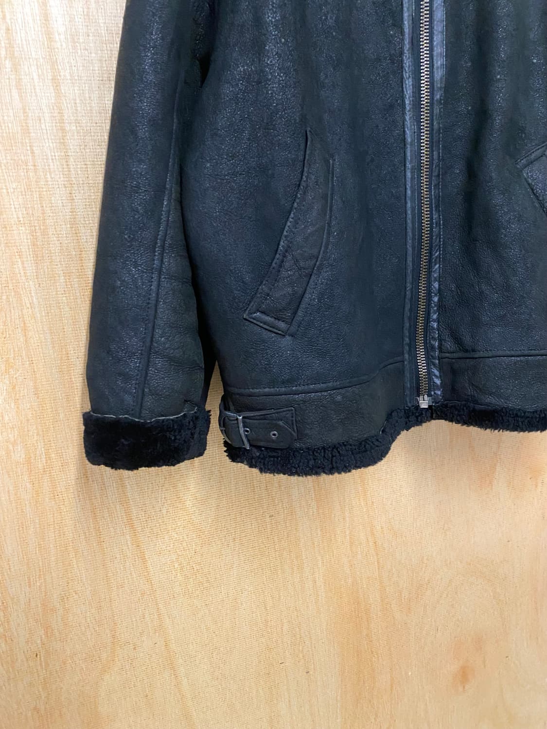 80~90's VTG b-3 shearling jacket 레더 무스탕 상품이미지5