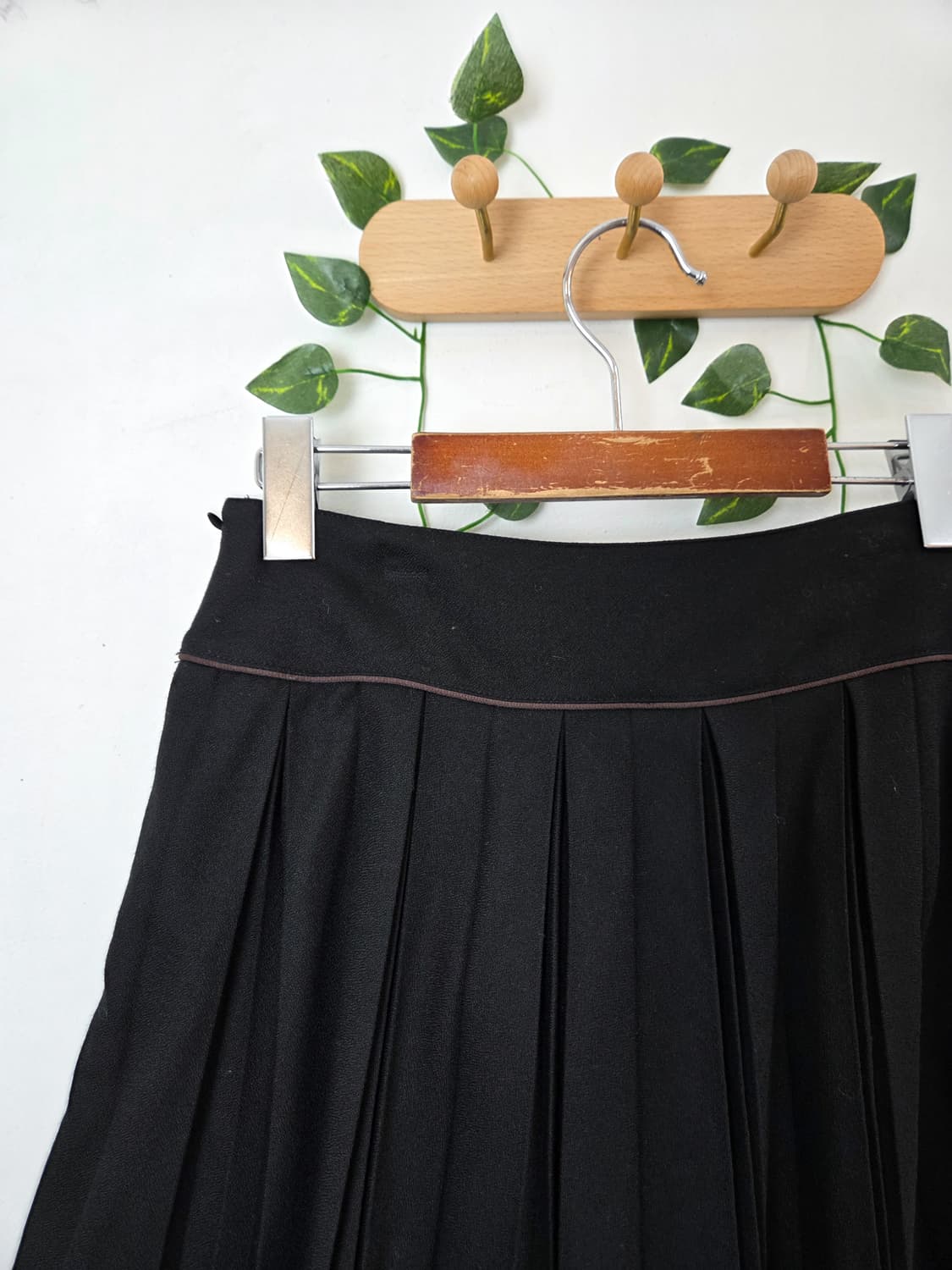 블랙 미디 스커트 상품이미지5