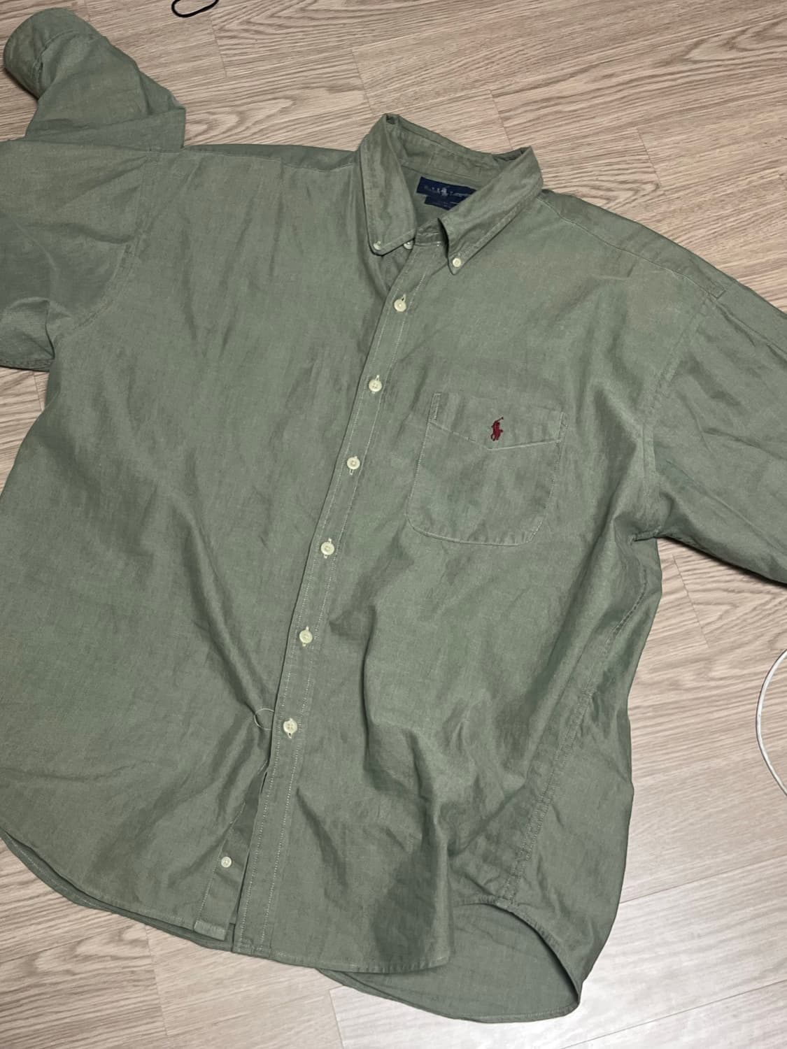 폴로 카키 긴팔 남방 셔츠 상품이미지1