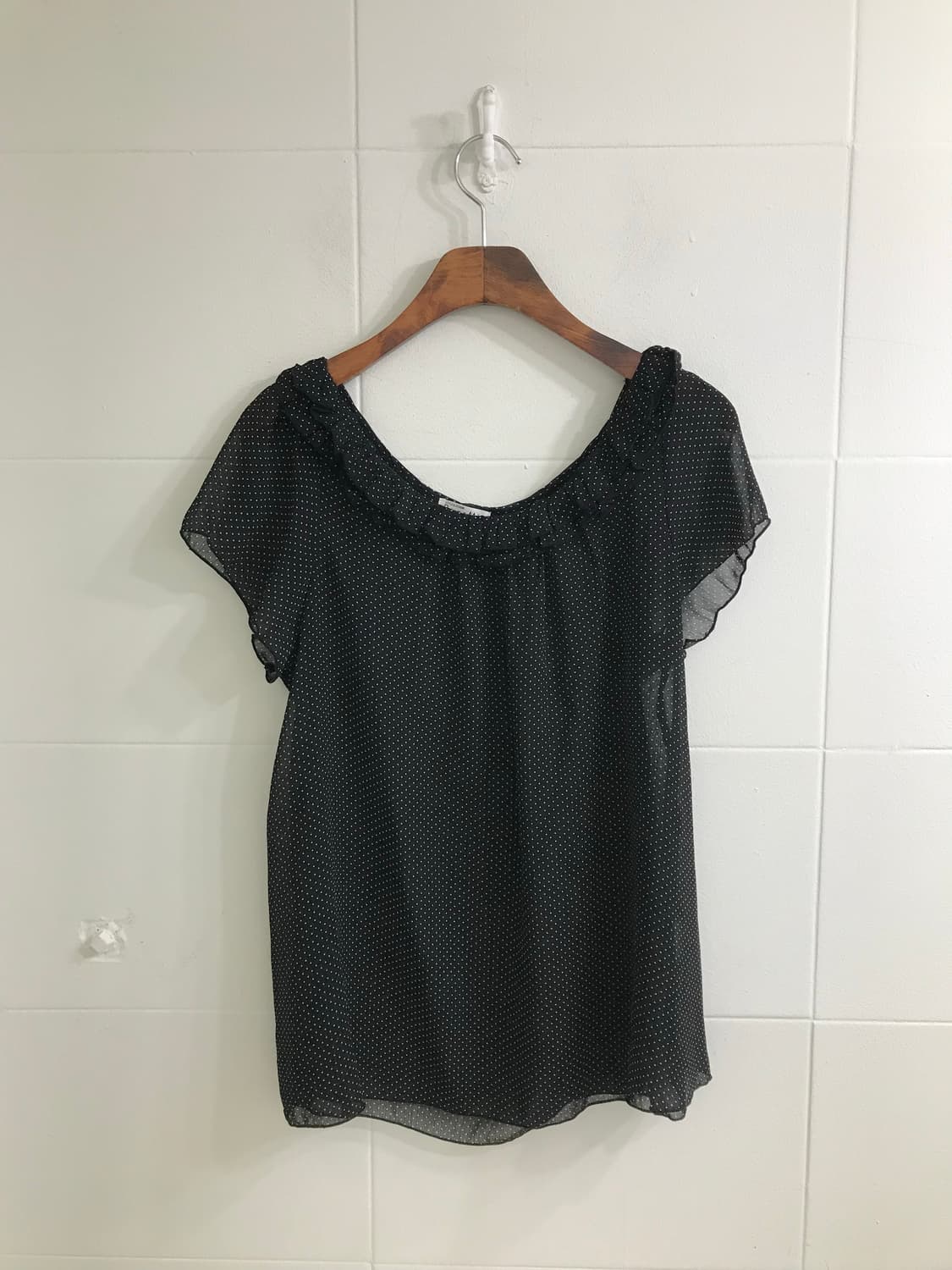 무채색 니혼진 프레피 무스탕 코트 코디세트 상품이미지6