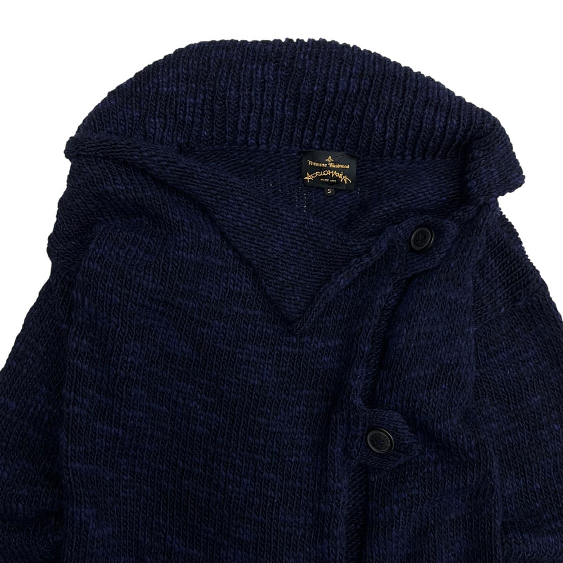 비비안웨스트우드 언발란스 네이비 버튼 울 니트 가디건 S 상품이미지5
