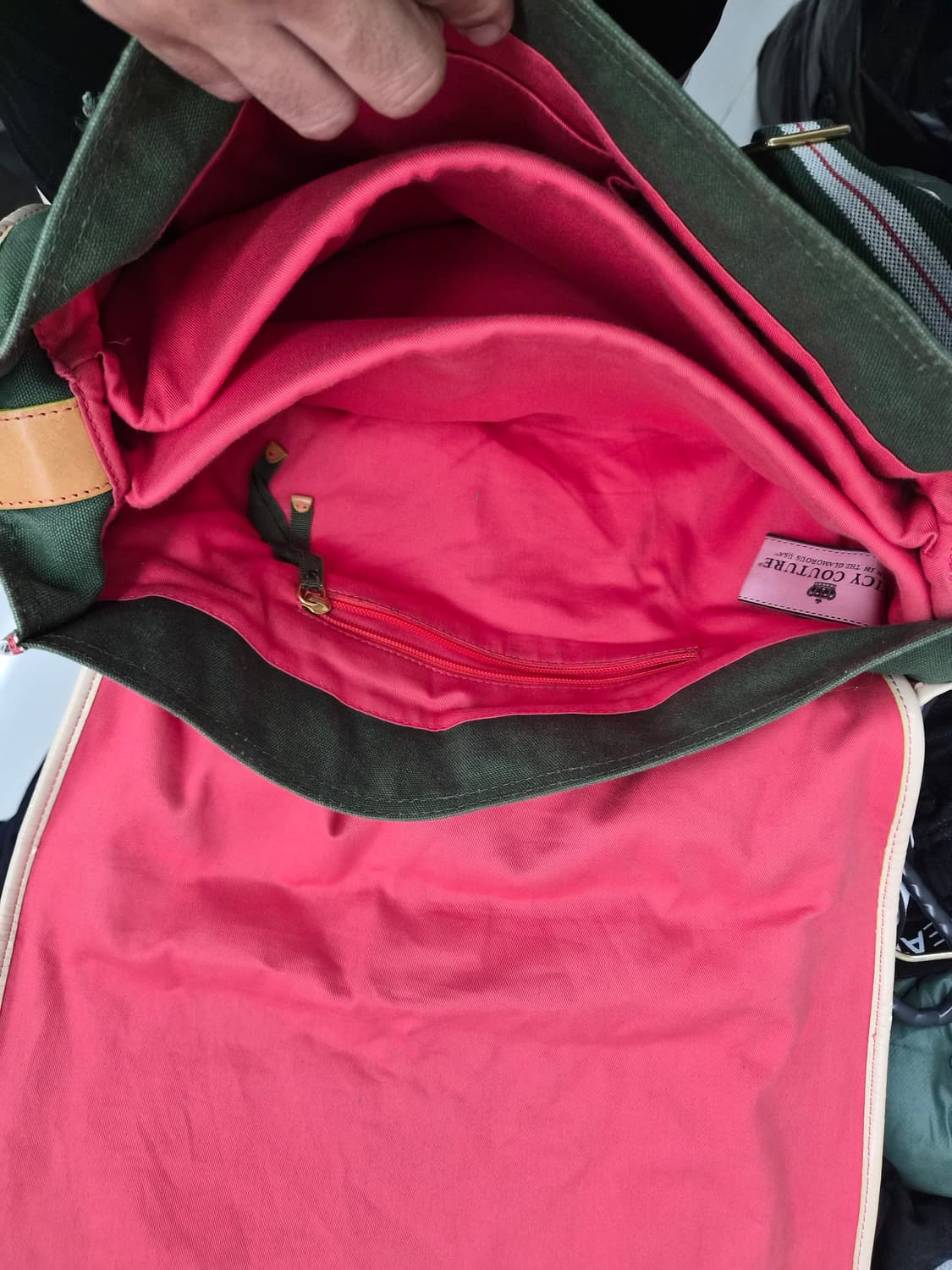 OS) JUICY 주시 꾸띠르 90's 빈티지 캔버스 백 팝니다 상품이미지5