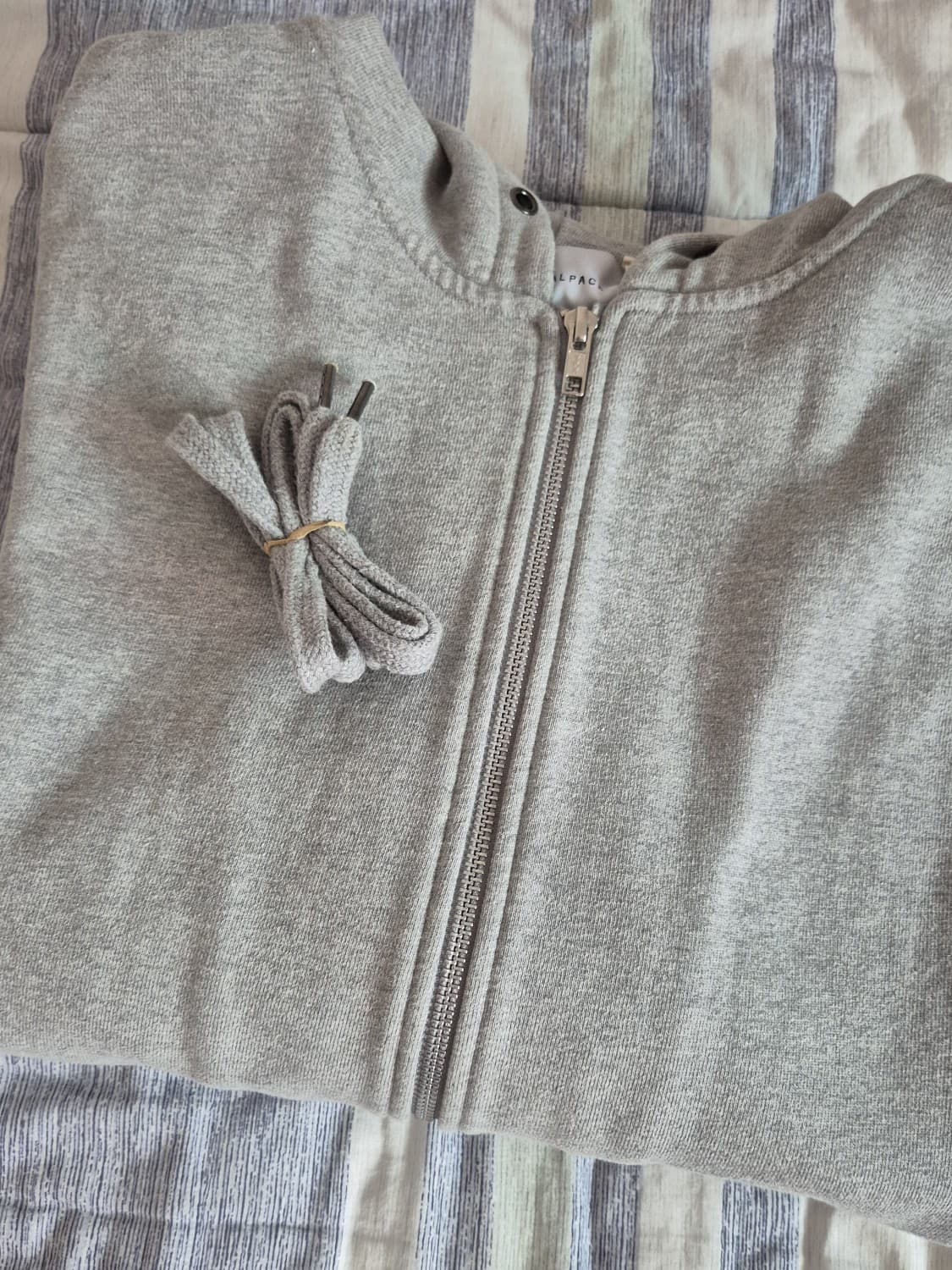 퍼스널팩 프리미엄 솔리드 후드집업 멜란지그레이 M 상품이미지5