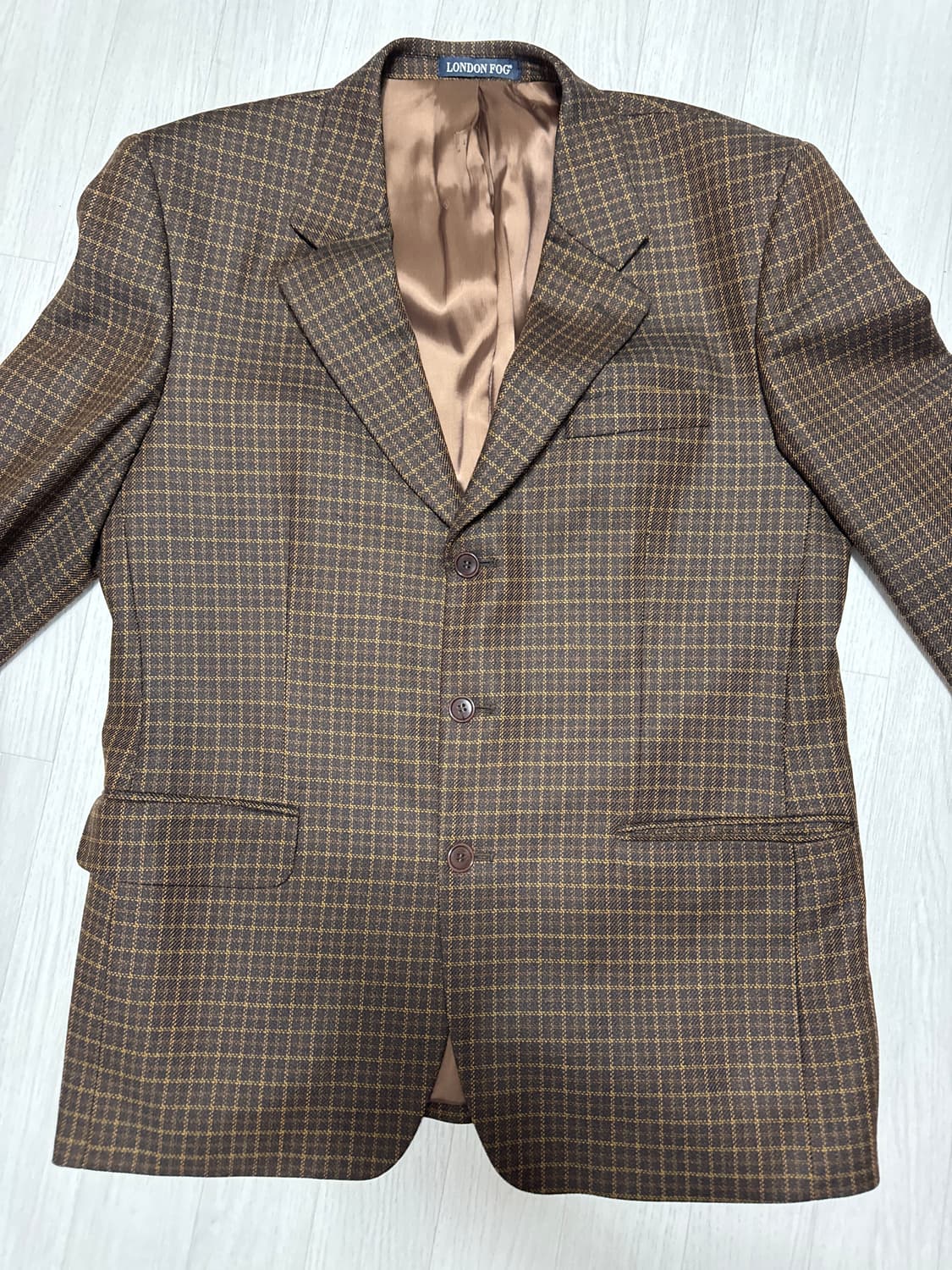 london fog 빈티지 체크 울 자켓 상품이미지1