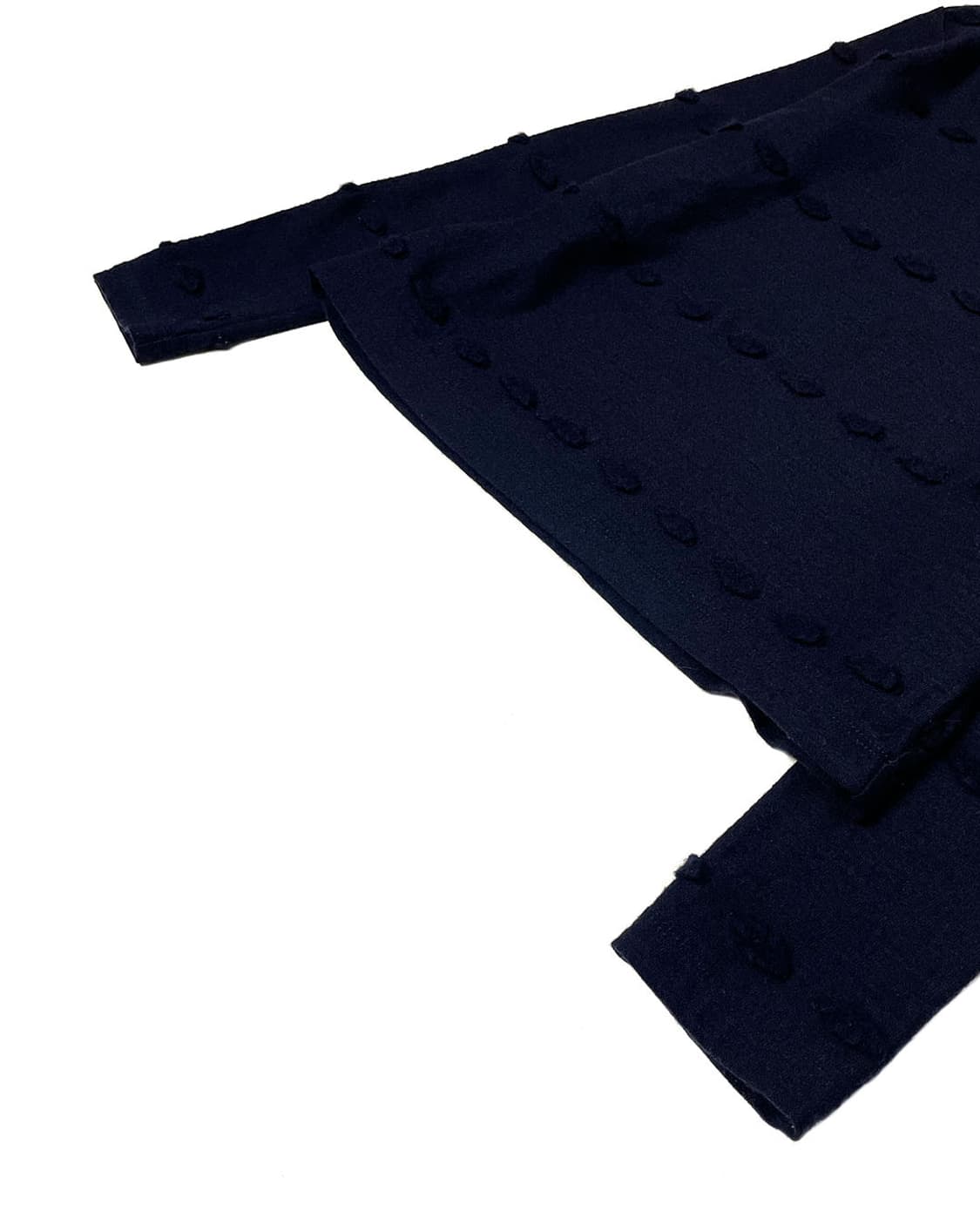 Issey Miyake 네이비 엠보 롱 슬리브리스 set up 상품이미지4