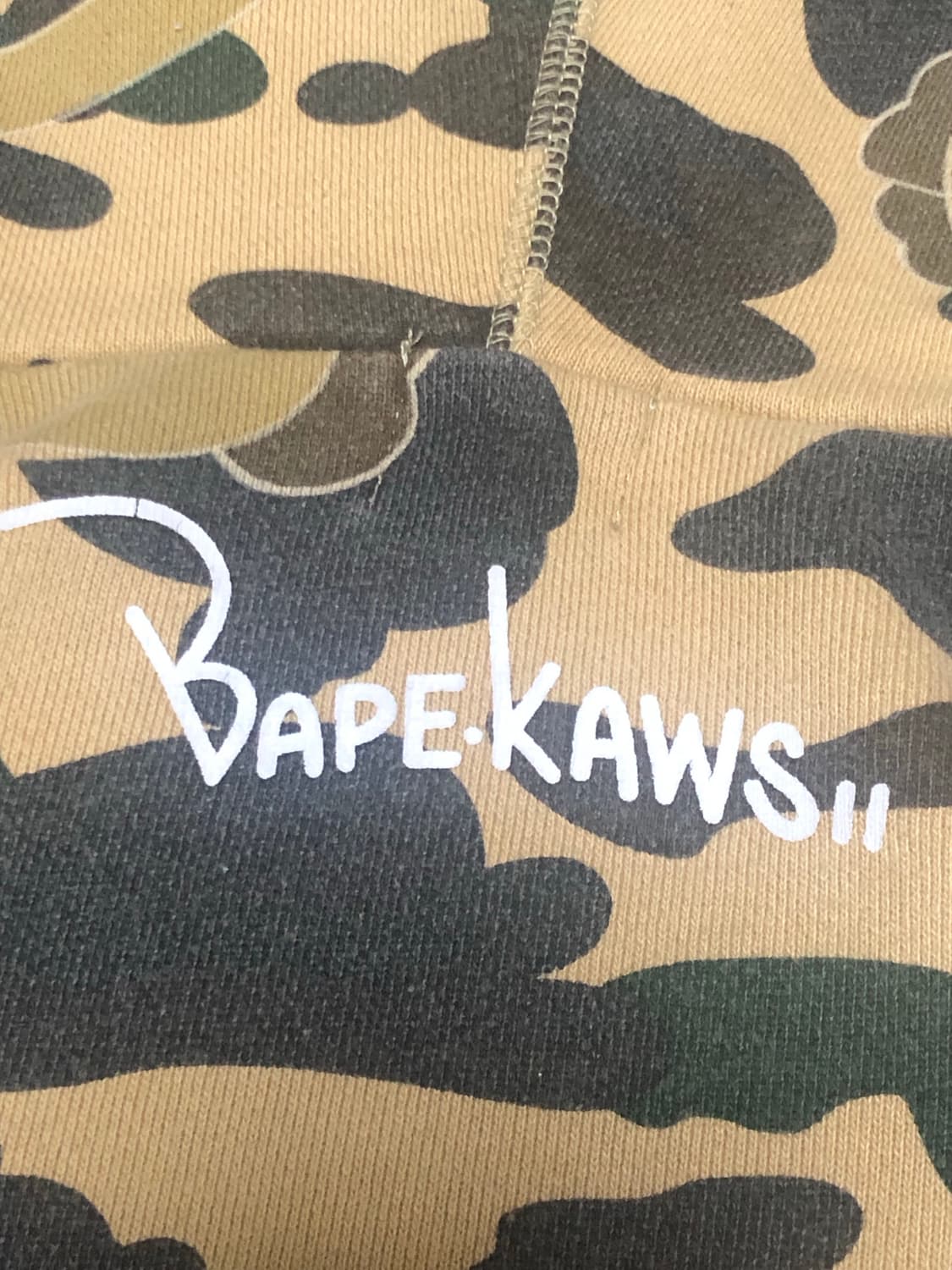 베이프x카우스 후드집업 황계 L 상품이미지5