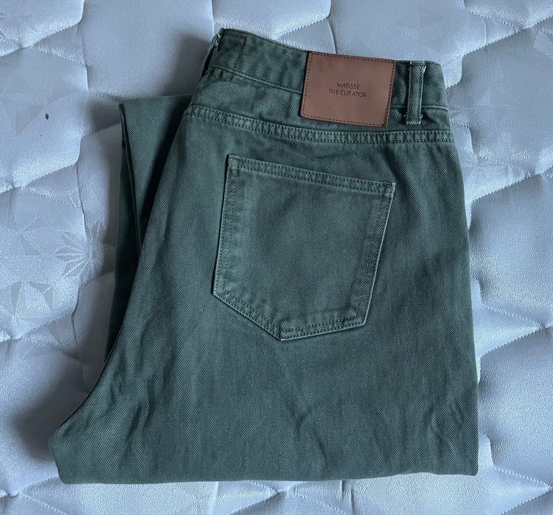 Wide Dyeing Denim Pants [Grass] 상품이미지3