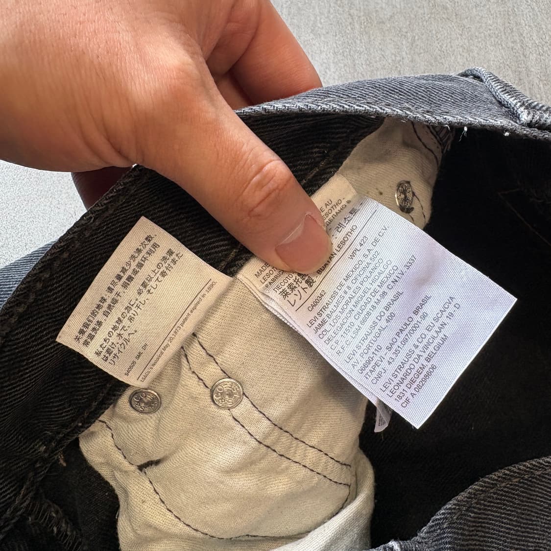 리바이스 정품 505 데님 블랙 팬츠 바지 상품이미지5