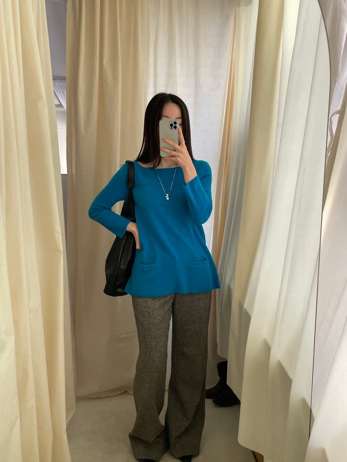 vintage turkishblue cashmere knit 상품이미지9