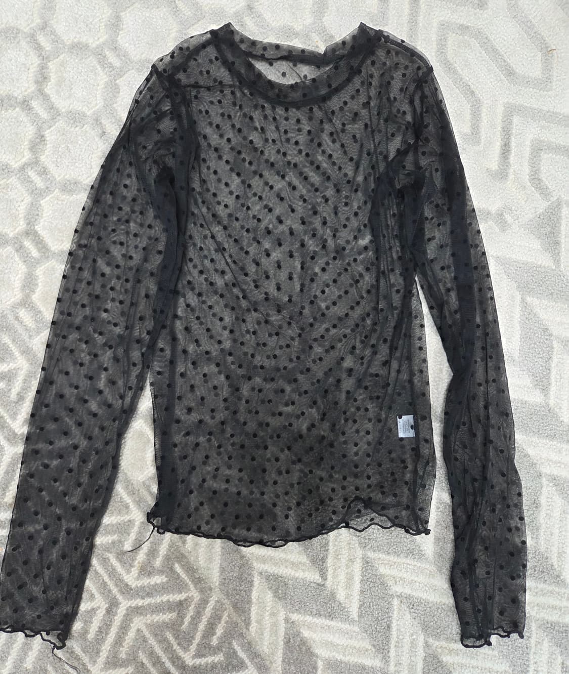 도트 블랙 시스루 레이어드티
 상품이미지1