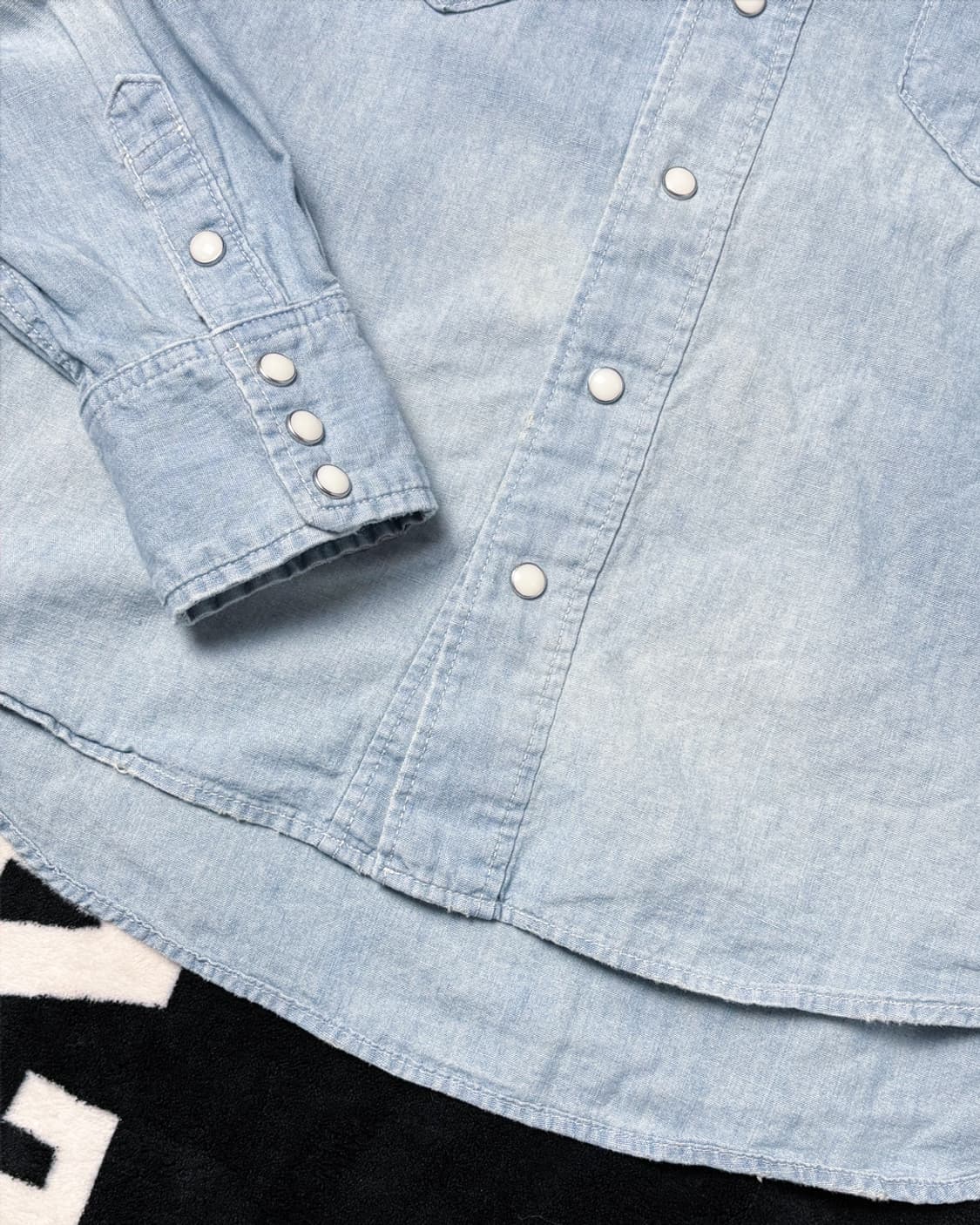 일본빈티지 클래식 빈티지 데님 셔츠 상품이미지5