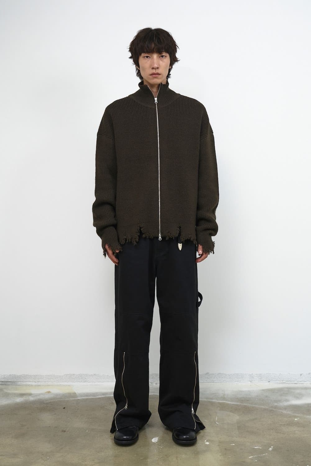 서피스에디션 디스트로이드 집업 니트 가디건 M 상품이미지5