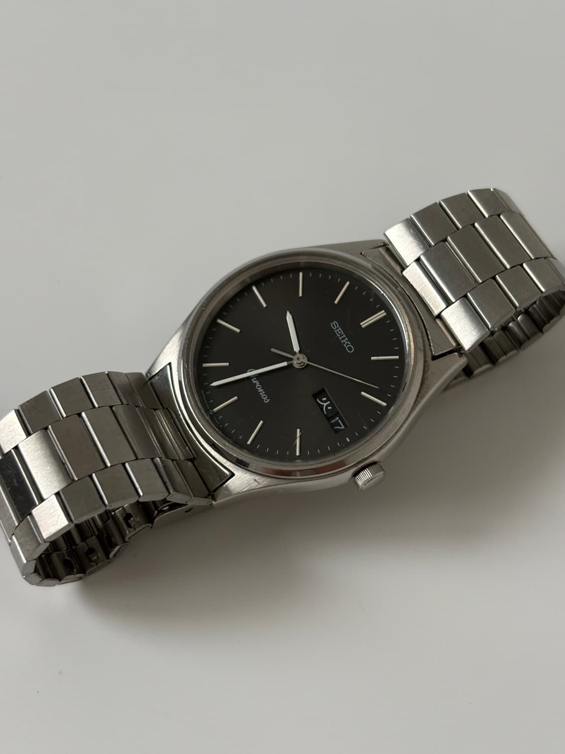 1980s Chronos Black Dial Silver Quartz 상품이미지5