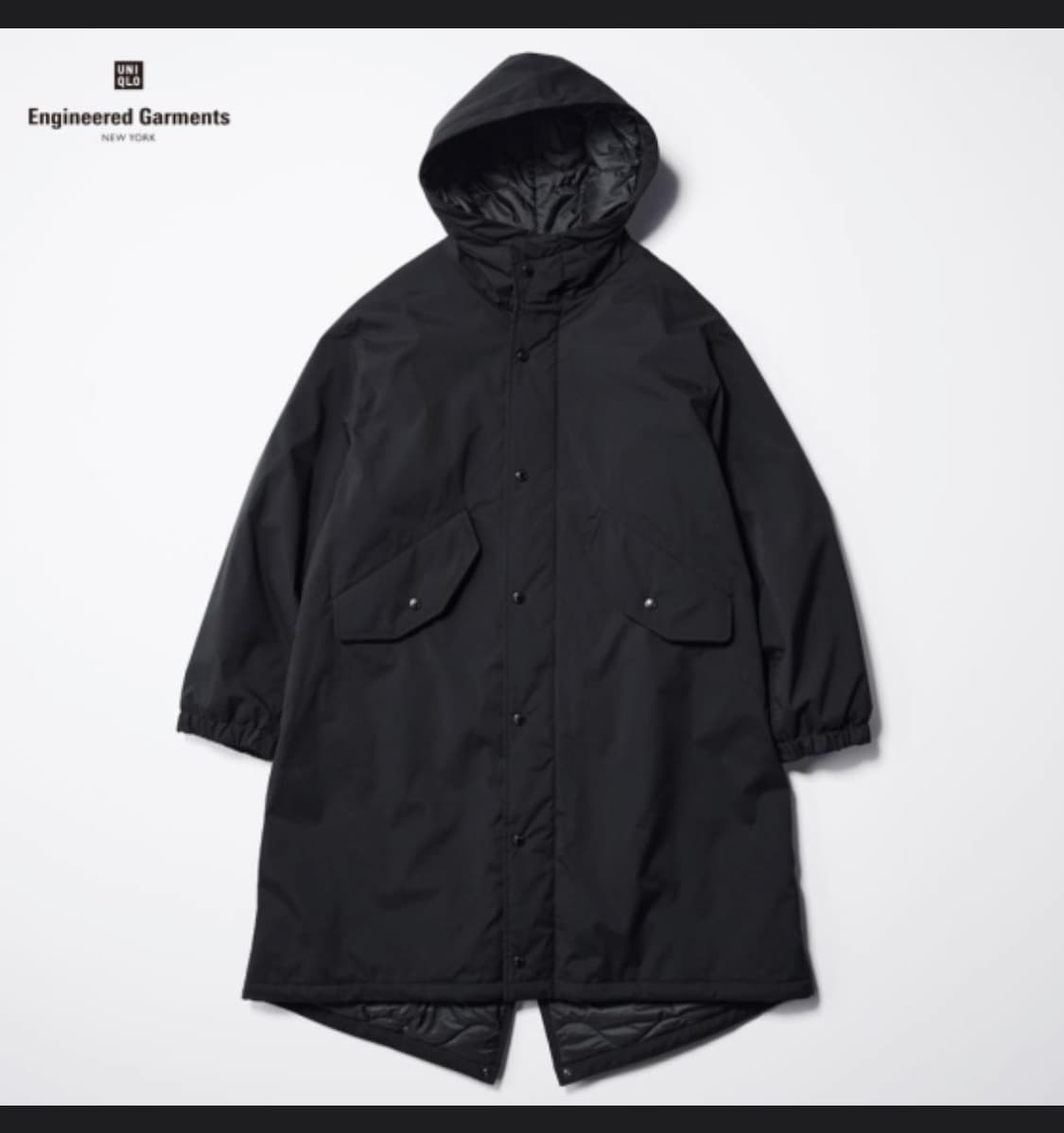유니클로 엔지니어드가먼츠 퍼프테크 후드코트 블랙 us - l, kr-xl 상품이미지1