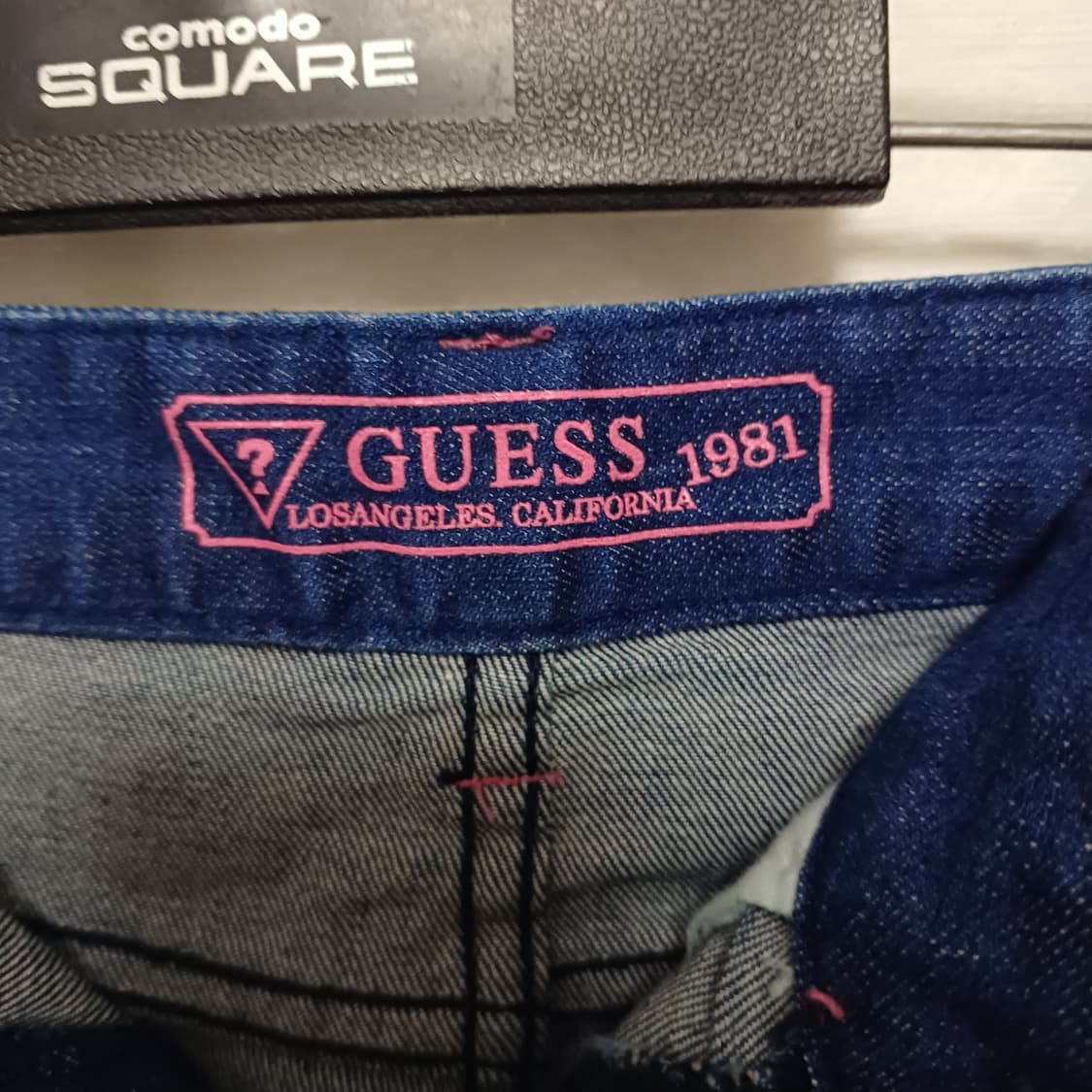 Guess 게스 로우라이즈 핑크 스티치 핫팬츠 상품이미지3