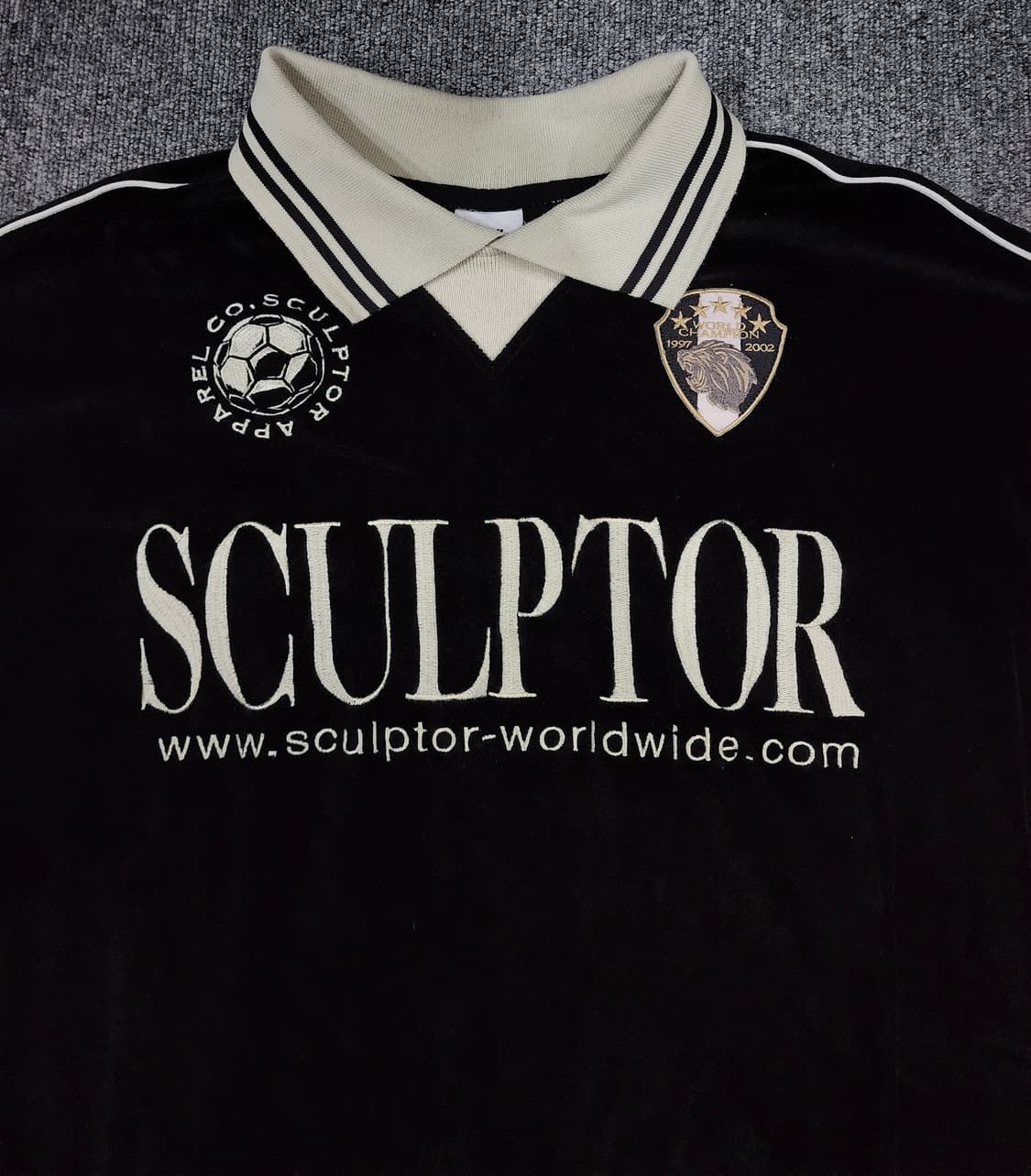 스컬프터 벨루어 벨벳 스펠로고 사커 져지 L 상품이미지3